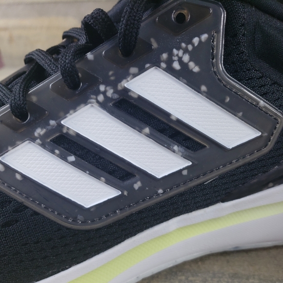 adidas EQ21 Run Men's Running Shoes Black/White/Lime - Picture 9 of 11